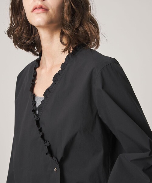 Steven Alan（スティーブンアラン）の「＜Steven Alan＞カシュクール フリル ブラウス（シャツ/ブラウス・レディース・オフホワイト/ブラック・M/S）」の6枚目の写真
