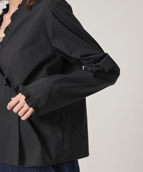 Steven Alan（スティーブンアラン）の「＜Steven Alan＞カシュクール フリル ブラウス（シャツ/ブラウス・レディース・オフホワイト/ブラック・M/S）」の9枚目の写真