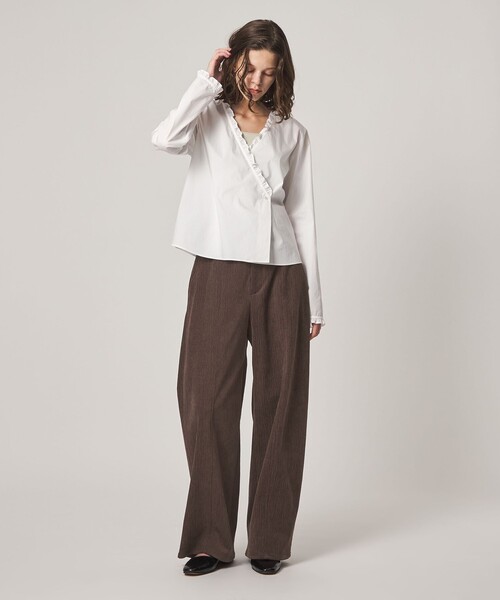 Steven Alan（スティーブンアラン）の「＜Steven Alan＞カシュクール フリル ブラウス（シャツ/ブラウス・レディース・オフホワイト/ブラック・M/S）」の16枚目の写真