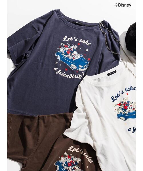 Te chichi（テチチ）の「【Disney】MICKEY&FRIENDS/オーバーサイズTシャツ（Tシャツ/カットソー・レディース・チャコールグレー/オフホワイト/ブラウン・F）」の15枚目の写真