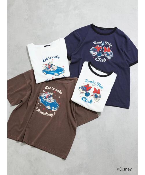 Te chichi（テチチ）の「【Disney】MICKEY&FRIENDS/オーバーサイズTシャツ（Tシャツ/カットソー・レディース・チャコールグレー/オフホワイト/ブラウン・F）」の16枚目の写真