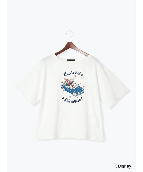Te chichi（テチチ）の「【Disney】MICKEY&FRIENDS/オーバーサイズTシャツ（Tシャツ/カットソー・レディース・チャコールグレー/オフホワイト/ブラウン・F）」の17枚目の写真