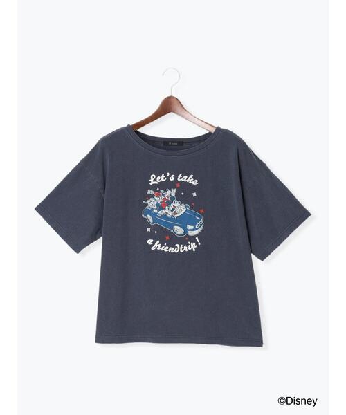Te chichi（テチチ）の「【Disney】MICKEY&FRIENDS/オーバーサイズTシャツ（Tシャツ/カットソー・レディース・チャコールグレー/オフホワイト/ブラウン・F）」の19枚目の写真