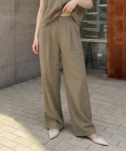 La-gemme(ラジェム)の「フレンチスリーブ セットアップ(セットアップ・レディース・ベージュ/ブラウン/ブラック・M/L)」の5枚目の写真