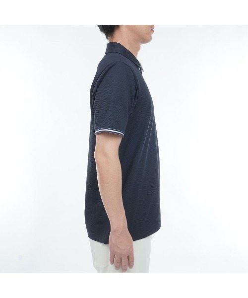 TOMMY HILFIGER GOLF（トミー ヒルフィガー ゴルフ）の「ｸﾗｼｯｸﾌﾛﾝﾄZIP 半袖ｼｬﾂ（ポロシャツ・メンズ・ホワイト/ネイビー・L/M/LL）」の8枚目の写真