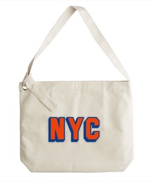 Ol' Basics(オール・ベーシックス) ショルダーバッグ キャンバス NYC ニューヨーク ロゴ プリント 鞄 BAG アメカジ メンズ レディース ユニセックス