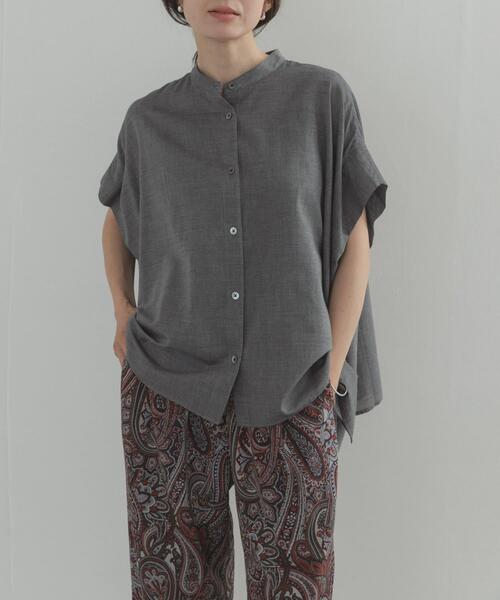 URBAN RESEARCH DOORS(アーバンリサーチドアーズ)の「シャンブレーワイドシャツ(シャツ/ブラウス・レディース・チャコールグレー/ベージュ・FREE)」の7枚目の写真