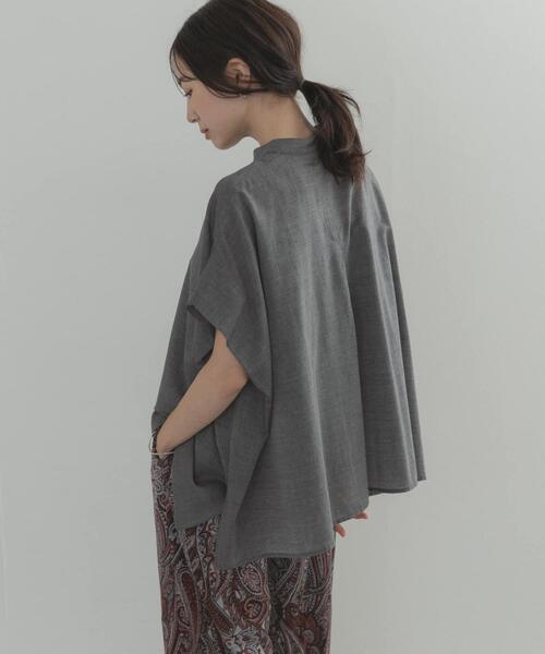 URBAN RESEARCH DOORS(アーバンリサーチドアーズ)の「シャンブレーワイドシャツ(シャツ/ブラウス・レディース・チャコールグレー/ベージュ・FREE)」の8枚目の写真
