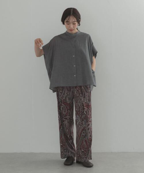 URBAN RESEARCH DOORS(アーバンリサーチドアーズ)の「シャンブレーワイドシャツ(シャツ/ブラウス・レディース・チャコールグレー/ベージュ・FREE)」の9枚目の写真