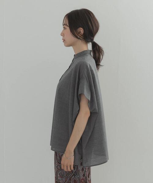URBAN RESEARCH DOORS(アーバンリサーチドアーズ)の「シャンブレーワイドシャツ(シャツ/ブラウス・レディース・チャコールグレー/ベージュ・FREE)」の11枚目の写真