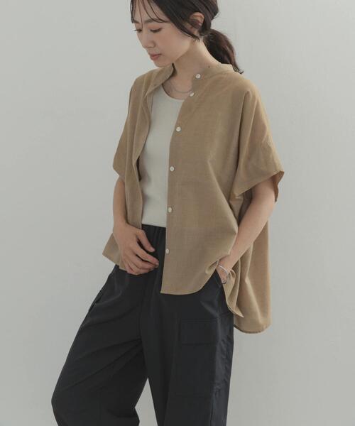URBAN RESEARCH DOORS(アーバンリサーチドアーズ)の「シャンブレーワイドシャツ(シャツ/ブラウス・レディース・チャコールグレー/ベージュ・FREE)」の20枚目の写真