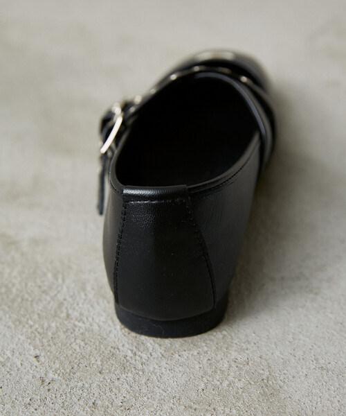 MARY QUANT（マリークワント）の「MARY QUANT × PUBLUX/マリークワント ハトメ クロス ベルト バレエシューズ[23.0~24.5cm展開]　限定展開（バレエシューズ・レディース・ブラック/ブラウン・24.5cm/24.0cm/23.5cm/23.0cm）」の13枚目の写真