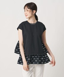 UNITED ARROWS | ドットリボン カットジャガード コンビ ブラウス ‐ウォッシャブル‐(シャツ/ブラウス)