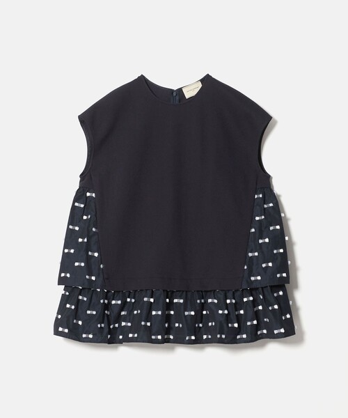 UNITED ARROWS(ユナイテッドアローズ)の「ドットリボン カットジャガード コンビ ブラウス ‐ウォッシャブル‐(シャツ/ブラウス・レディース・ブラック/ネイビー/ダークグレー・FREE)」の18枚目の写真