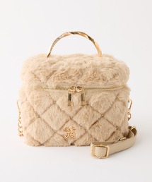 one after another NICE CLAUP | 【Premium order】ビジューハンドルフェイクファーバニティバッグ(ショルダーバッグ)
