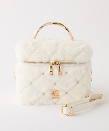one after another NICE CLAUP | 【Premium order】ビジューハンドルフェイクファーバニティバッグ(ショルダーバッグ)