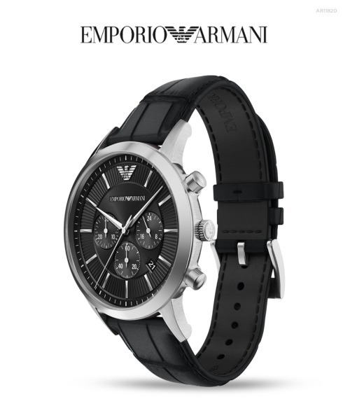 EMPORIO ARMANI(エンポリオアルマーニ)の「エンポリオ・アルマーニ 腕時計 メンズ アナログ レザー AR11820(アナログ腕時計・メンズ・ブラック・FREE)」の9枚目の写真