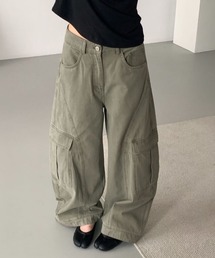 26AW/カーブシルエット ワイドカーゴパンツ