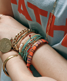 AP STUDIO（エーピーストゥディオ）の「【SHASHI/シャシ】別注Custom Bracelet 4 orange（ブレスレット）」