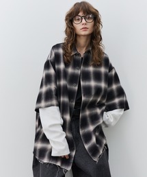 CASPER JOHN AIVER（キャスパージョンアイバー）の「AIVER　ワッフルレイヤードオンブレチェックシャツ（シャツ/ブラウス）」