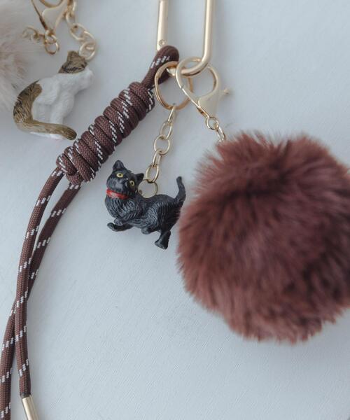 URBAN RESEARCH Sonny Label(アーバンリサーチサニーレーベル)の「CAT AND FAKEFUR CHARM(キーホルダー・レディース・ブラウン/ベージュ・ONE)」の1枚目の写真