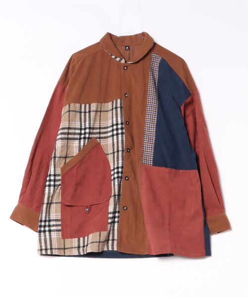 チャイハネ(チャイハネ)の「【チャイハネ】アメハントMEN'Sシャツ(シャツ/ブラウス・メンズ・ベージュ/ブラック/レッド・FREE)」の3枚目の写真