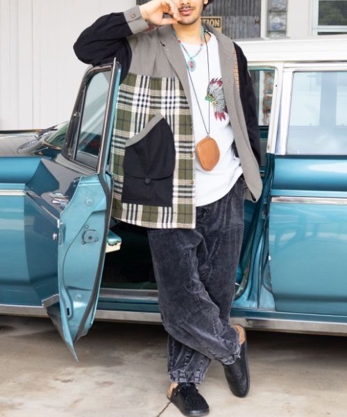 チャイハネ(チャイハネ)の「【チャイハネ】アメハントMEN'Sシャツ(シャツ/ブラウス・メンズ・ベージュ/ブラック/レッド・FREE)」の8枚目の写真