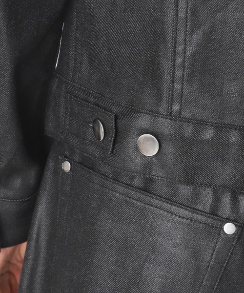 NOCTO ARCHIVE(ノクトアーカイブ)の「NOCTO ARCHIVE/ノクト アーカイブ Luster Denim Jacket(デニムジャケット・メンズ・ブラック・MEDIUM/LARGE)」の3枚目の写真