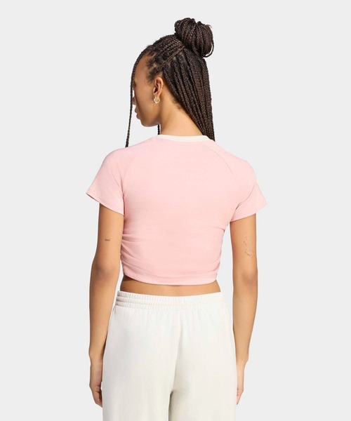adidas（アディダス）の「アディルナ シーズン2ｘジェニー レイヤード Tシャツ / アディダスオリジナルス adidas Originals（Tシャツ/カットソー・レディース・ピンク・MEDIUM/SMALL/X-LARGE/X-SMALL/XX-LARGE/LARGE）」の2枚目の写真