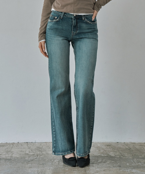 WAARFORWOMAN(ワール・フォー・ウーマン)の「W1158 スリムストレートパンツ_ディープブルー(デニムパンツ・レディース・その他・SMALL/MEDIUM/LARGE/S-Short/M-Short/L-Short)」の2枚目の写真