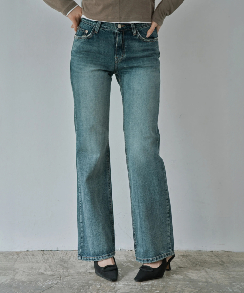 WAARFORWOMAN(ワール・フォー・ウーマン)の「W1158 スリムストレートパンツ_ディープブルー(デニムパンツ・レディース・その他・SMALL/MEDIUM/LARGE/S-Short/M-Short/L-Short)」の3枚目の写真