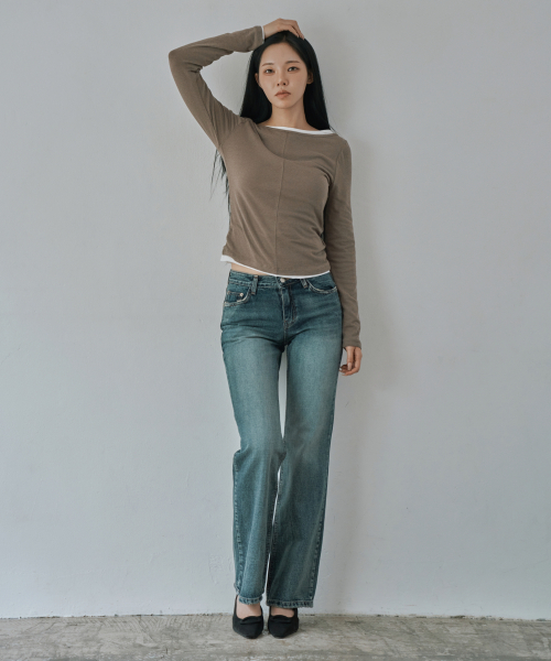 WAARFORWOMAN(ワール・フォー・ウーマン)の「W1158 スリムストレートパンツ_ディープブルー(デニムパンツ・レディース・その他・SMALL/MEDIUM/LARGE/S-Short/M-Short/L-Short)」の5枚目の写真