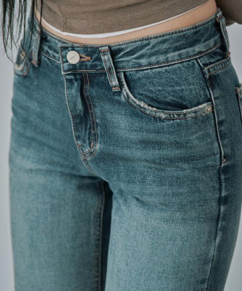 WAARFORWOMAN(ワール・フォー・ウーマン)の「W1158 スリムストレートパンツ_ディープブルー(デニムパンツ・レディース・その他・SMALL/MEDIUM/LARGE/S-Short/M-Short/L-Short)」の8枚目の写真