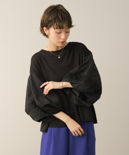 Bou Jeloud(ブージュルード)の「袖バルーンボリュームカットソー(Tシャツ/カットソー・レディース・ブラック/ブラウン・FREE)」の1枚目の写真