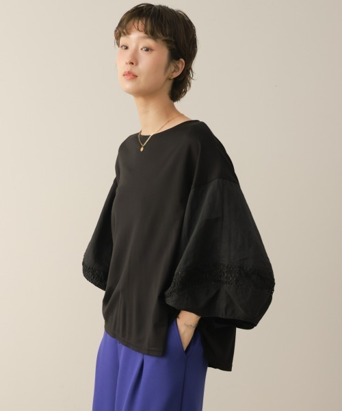 Bou Jeloud(ブージュルード)の「袖バルーンボリュームカットソー(Tシャツ/カットソー・レディース・ブラック/ブラウン・FREE)」の8枚目の写真