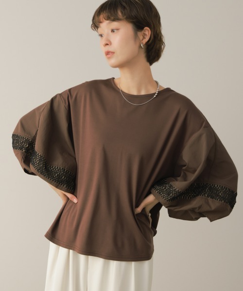 Bou Jeloud(ブージュルード)の「袖バルーンボリュームカットソー(Tシャツ/カットソー・レディース・ブラック/ブラウン・FREE)」の14枚目の写真