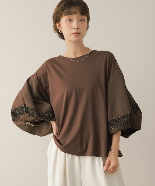 Bou Jeloud(ブージュルード)の「袖バルーンボリュームカットソー(Tシャツ/カットソー・レディース・ブラック/ブラウン・FREE)」の16枚目の写真
