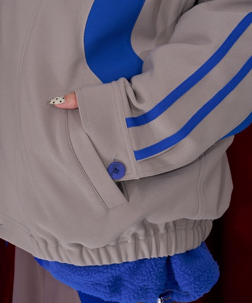 Nora Lily(ノラリリー)の「【Nora Lily】Line Track Jersey Blouson(ブルゾン・レディース・グレー/モカ/ネイビー・FREE)」の8枚目の写真
