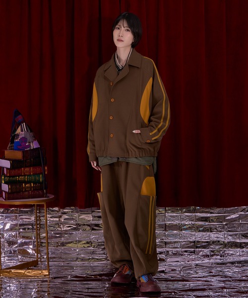 Nora Lily(ノラリリー)の「【Nora Lily】Line Track Jersey Blouson(ブルゾン・レディース・グレー/モカ/ネイビー・FREE)」の12枚目の写真