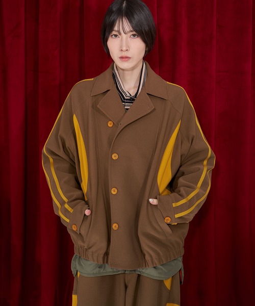 Nora Lily(ノラリリー)の「【Nora Lily】Line Track Jersey Blouson(ブルゾン・レディース・グレー/モカ/ネイビー・FREE)」の15枚目の写真