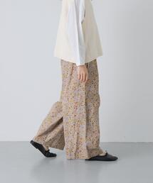 花柄オーバーダイパンツ