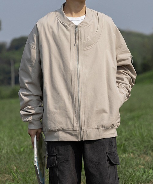 KELVIN(ケルヴァン)の「Relaxed Flight Jacket リラックスフライトジャケット(その他アウター・メンズ・カーキ系/グレー/ブラック・MEDIUM/LARGE)」の2枚目の写真