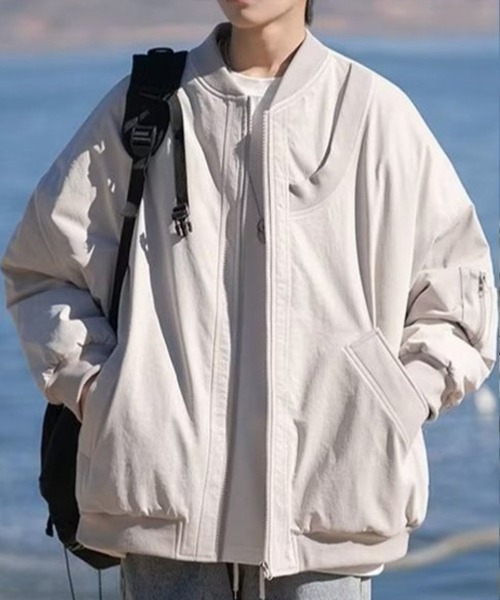 KELVIN(ケルヴァン)の「Relaxed Flight Jacket リラックスフライトジャケット(その他アウター・メンズ・カーキ系/グレー/ブラック・MEDIUM/LARGE)」の4枚目の写真