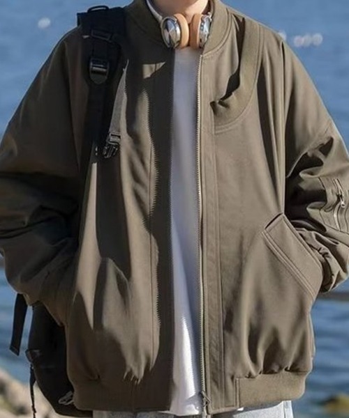 KELVIN(ケルヴァン)の「Relaxed Flight Jacket リラックスフライトジャケット(その他アウター・メンズ・カーキ系/グレー/ブラック・MEDIUM/LARGE)」の11枚目の写真