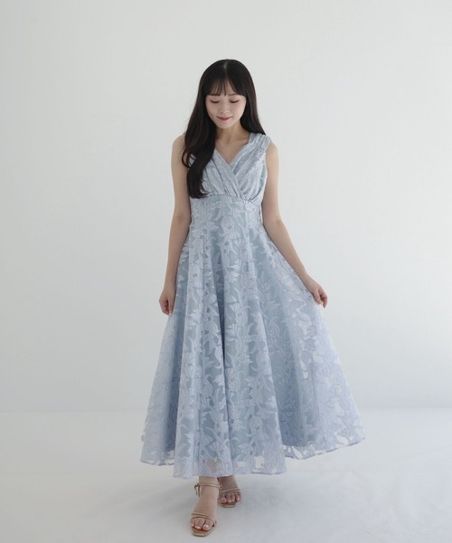 polaura(ポローラ)の「ブロッサムベールカシュクールワンピース(ワンピース・レディース・サックスブルー・S/M)」の7枚目の写真