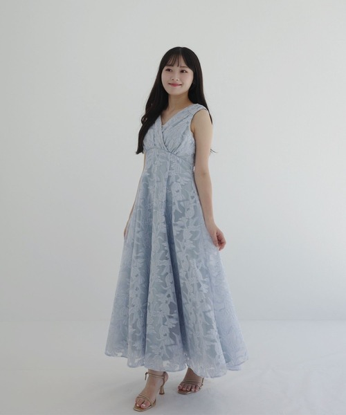 polaura(ポローラ)の「ブロッサムベールカシュクールワンピース(ワンピース・レディース・サックスブルー・S/M)」の8枚目の写真