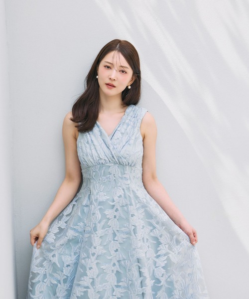 polaura(ポローラ)の「ブロッサムベールカシュクールワンピース(ワンピース・レディース・サックスブルー・S/M)」の2枚目の写真