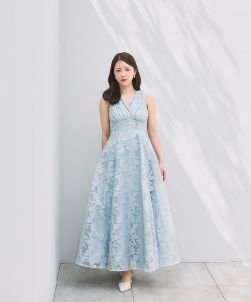 polaura(ポローラ)の「ブロッサムベールカシュクールワンピース(ワンピース・レディース・サックスブルー・S/M)」の5枚目の写真