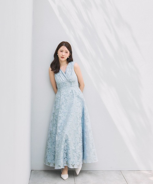 polaura(ポローラ)の「ブロッサムベールカシュクールワンピース(ワンピース・レディース・サックスブルー・S/M)」の6枚目の写真