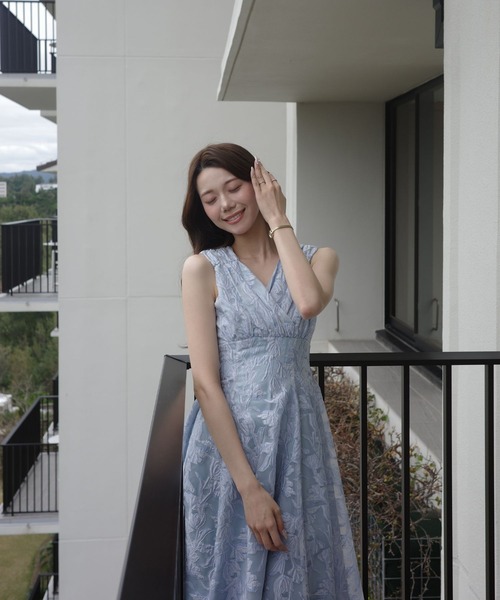 polaura(ポローラ)の「ブロッサムベールカシュクールワンピース(ワンピース・レディース・サックスブルー・S/M)」の9枚目の写真